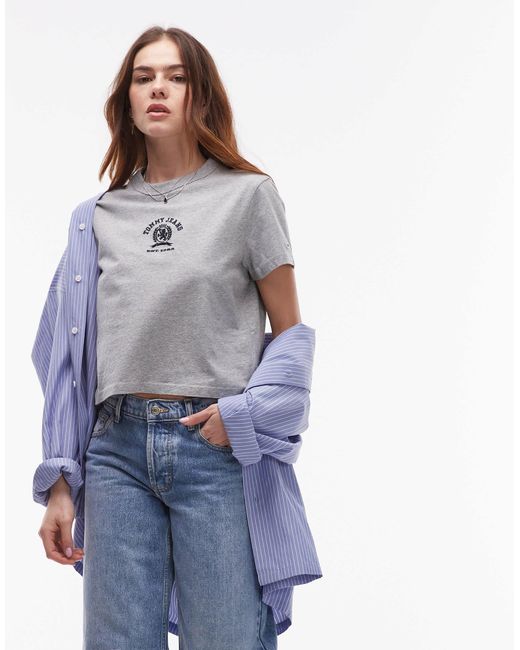 Tommy Hilfiger Blue Varsity Crest Logo T-shirt