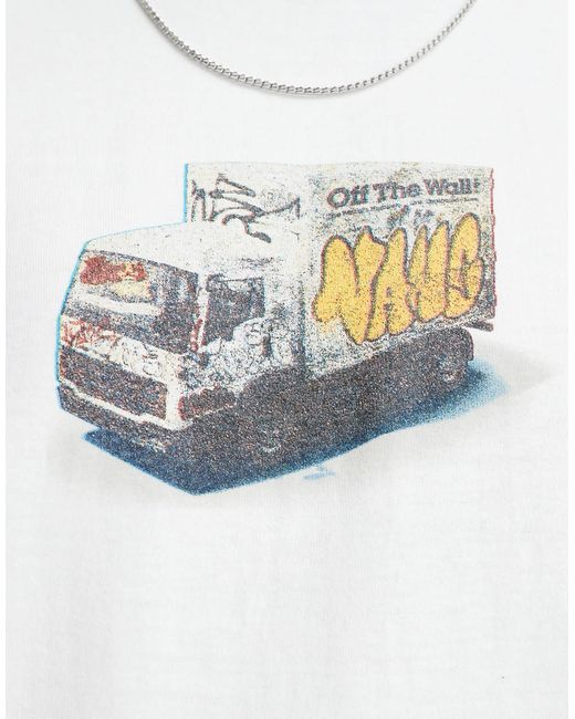 Vans White Graphic Print T-shirt for men