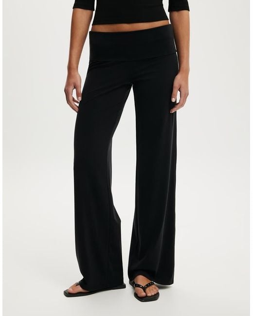 Cotton On Black Honey Fold Over Pant