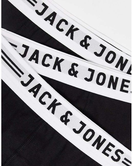 Pack De 3 Pares De Calzoncillos En De Jack & Jones de hombre de color Black