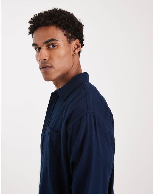 Threadbare Blue Button Down Cotton Shirt for men