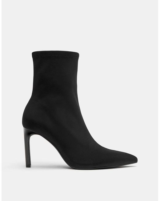 Pull&Bear Black – stretch-stiefeletten