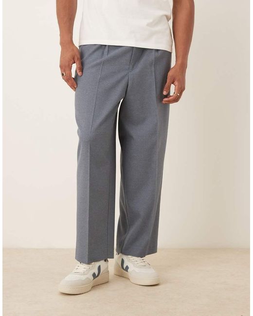 ASOS Gray Barrel Suit Pants for men