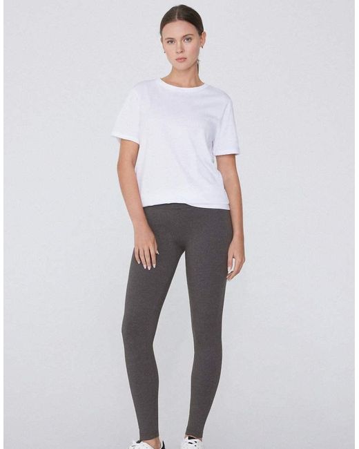 Tezenis White Basic Cotton Leggings