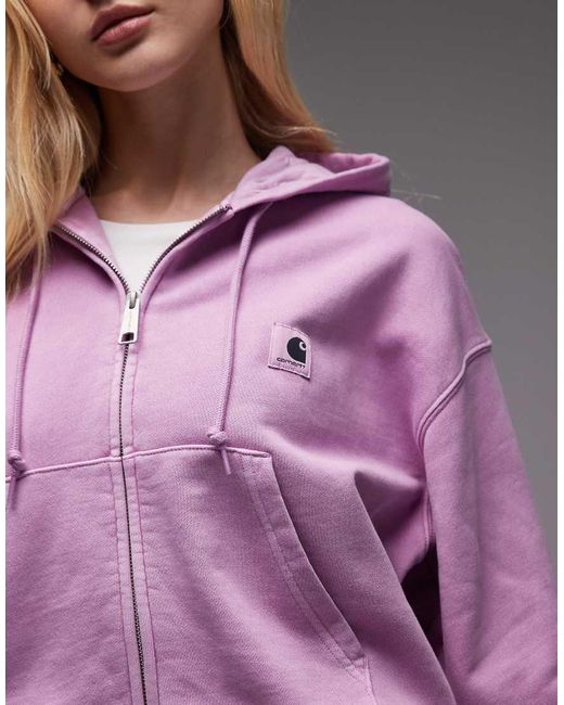 Carhartt Purple Nelson Zip Through Hoodie