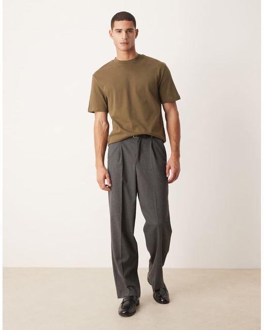 ASOS Brown Heavyweight Relaxed T-shirt for men