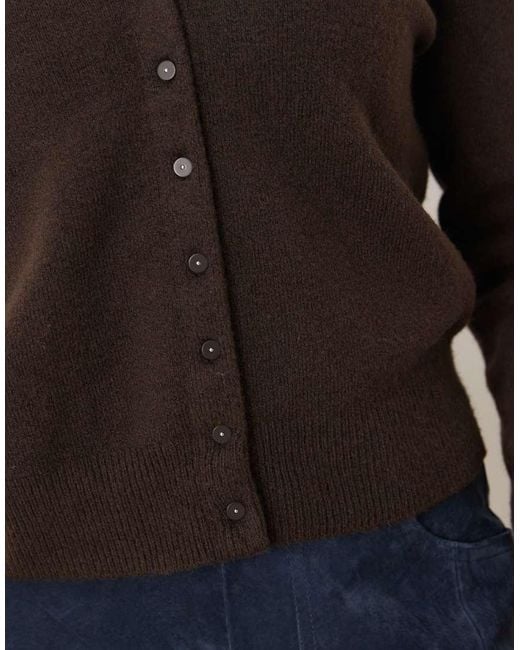 Mango Blue V Neck Cardigan