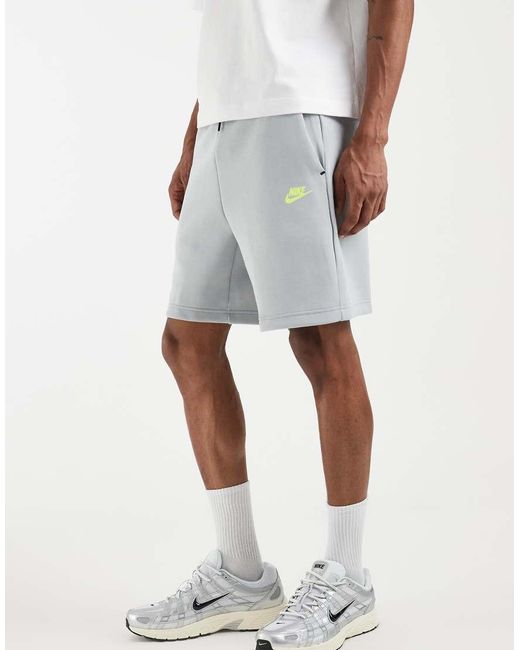 Nike White Tech Fleece Knit Shorts for men
