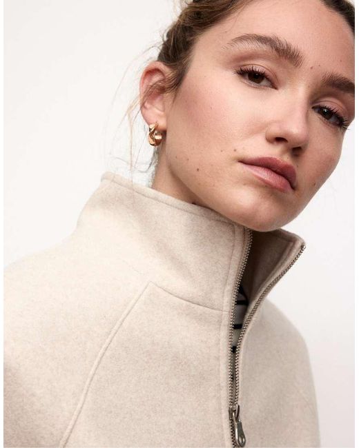 Stradivarius Natural Soft-touch Bomber Jacket