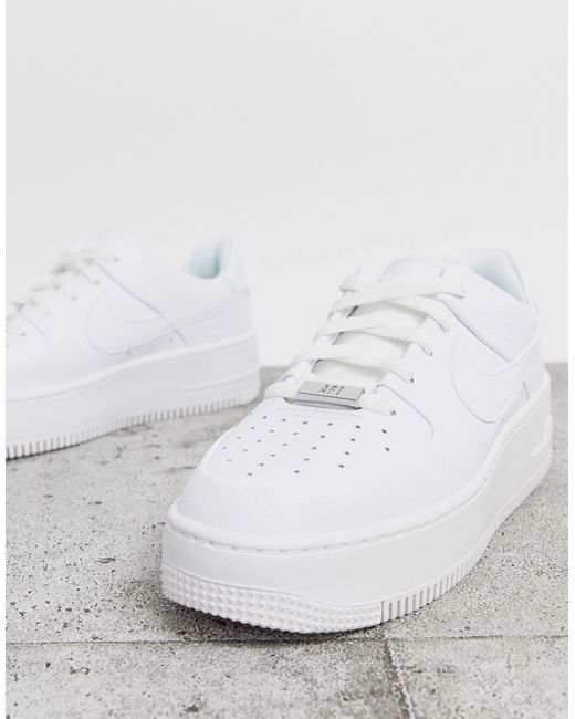 white air force 1 sage low trainers