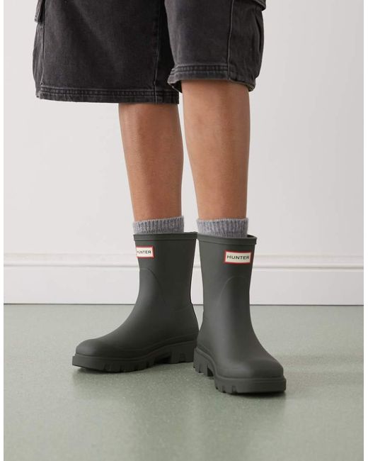 Hunter Black Downpour Short Wellington Boots