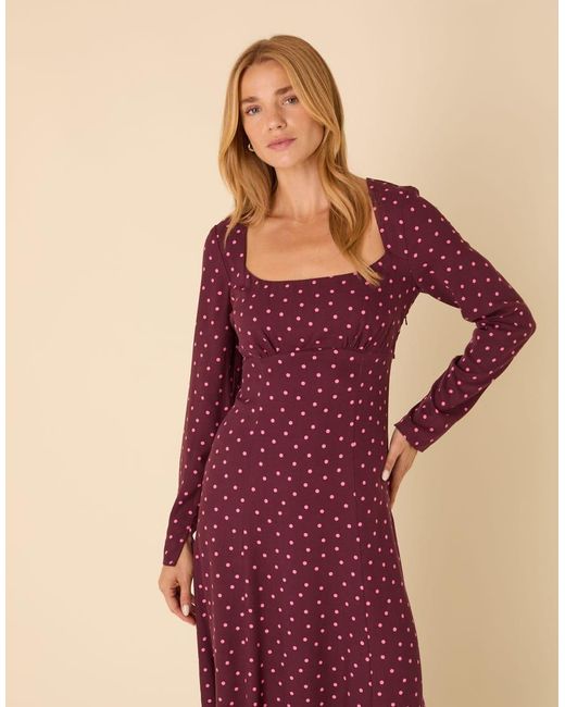 Nobody's Child Pink Delilah Square Neck Midi Dress