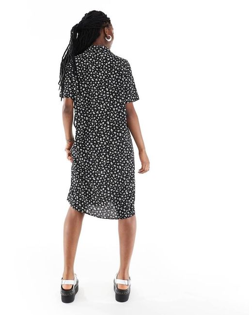 Monki White Midi Shirt Dress