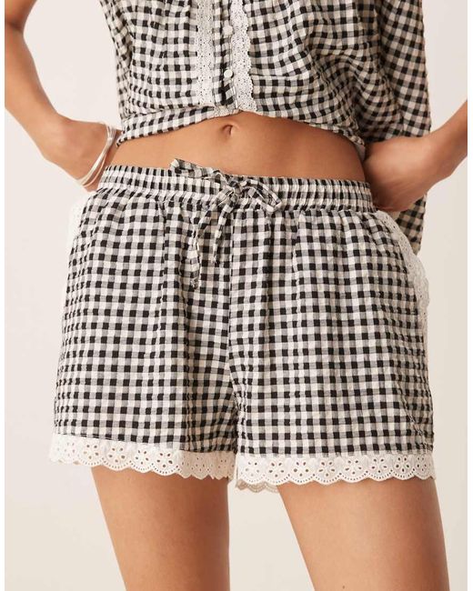 ASOS Natural Lace Trim Micro Short