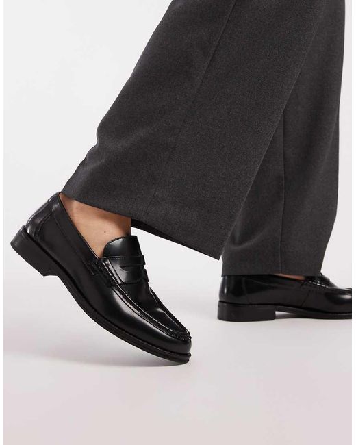 ASOS Black Penny Loafers for men