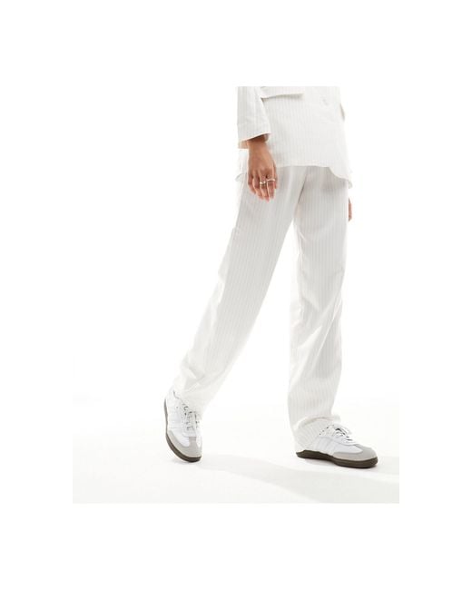 ONLY White Wide Fit Tailored Trouser Co-ord