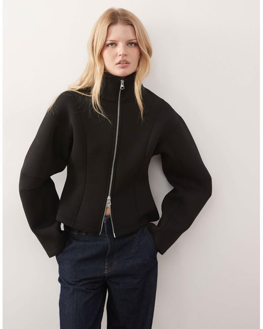 Monki Black Cinched Jacket
