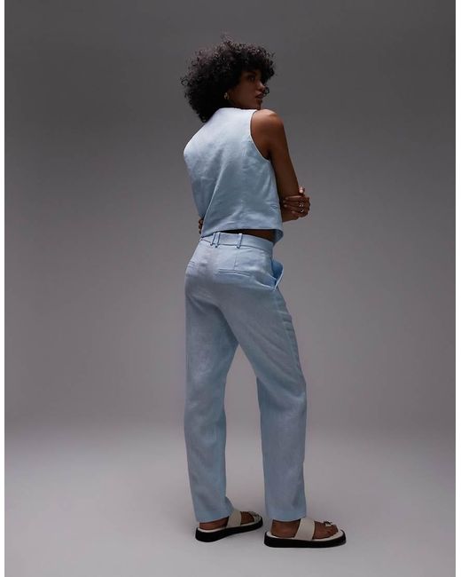 Mango Elegante Linnen Broek in het Gray