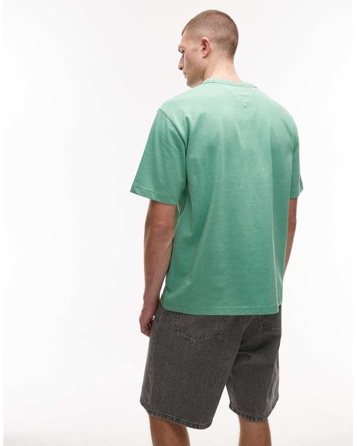 Tommy Hilfiger Green Tonal Logo T-shirt for men