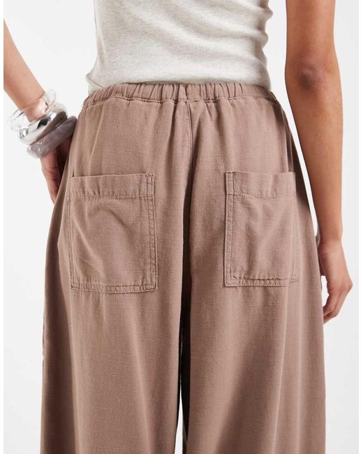 ASOS Natural Tie Waist Casual Balloon Pants