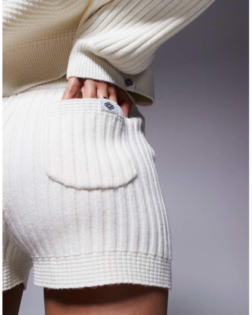 The Couture Club Natural Knitted Shorts