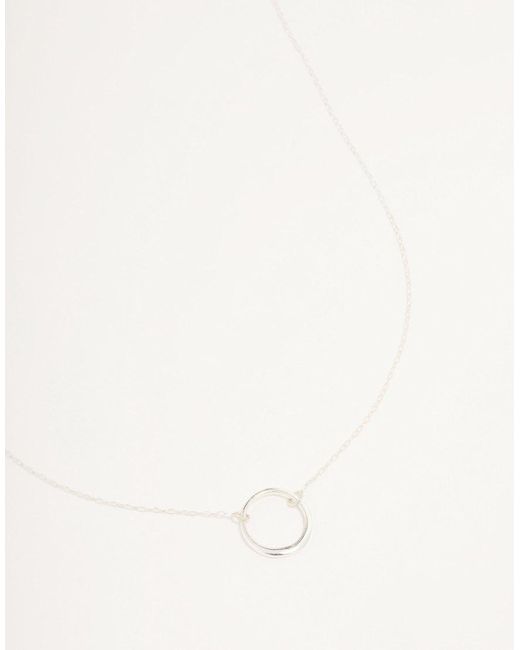 Collana Argentata Con Ciondolo Circolare di Lovisa in Natural