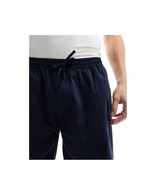 Gant Blue Drawstring Logo Stretch Cotton Shorts for men