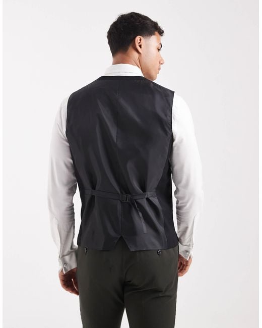 Jack & Jones – slim fit weste aus wollmix in Blue für Herren