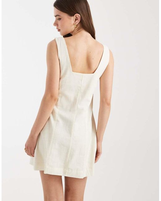 Cotton On White Square Neck Mini Dress