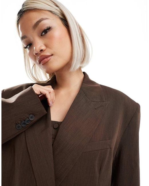 Bershka Brown Ultra Oversized Blazer