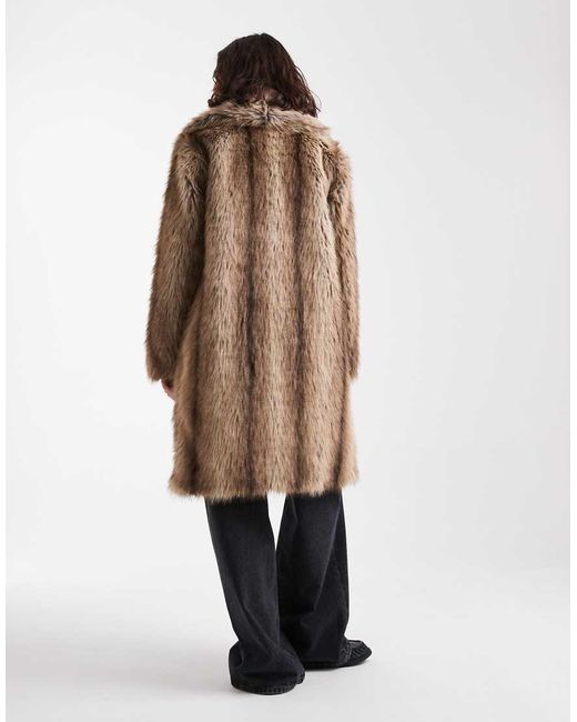 New Look Brown Faux Fur Coat