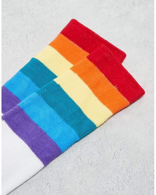 Rainbow road - chaussettes OOSC en coloris White
