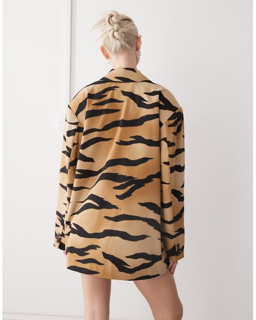 Monki Natural Oversized Blazer