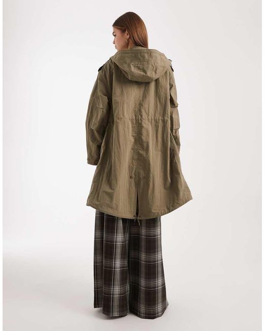 ASOS Green Oversized Parka Jacket
