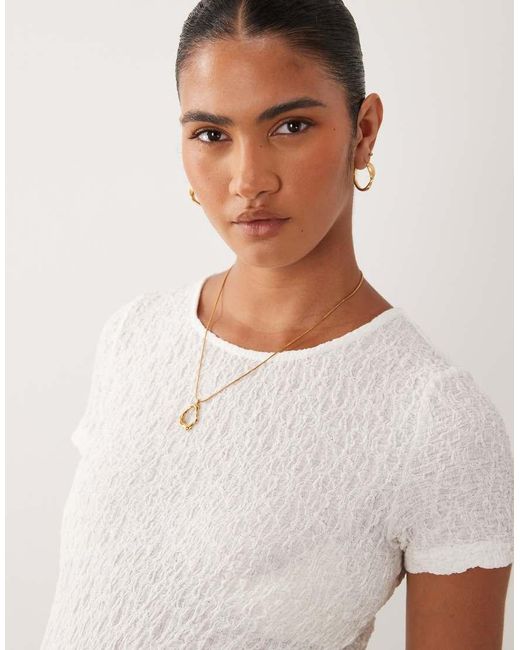 Vero Moda Black Asymmetric Ruched Detail Crinkle Texture Top