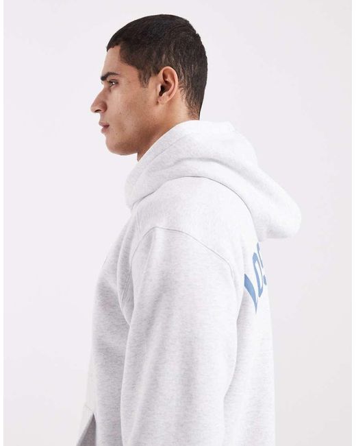 Cotton On White Cropped Fit Graphic Hoodie for men