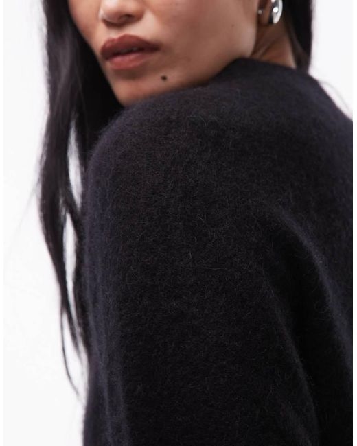 ARKET Black Super Soft Alpaca And Wool Blend Relaxed Sweater