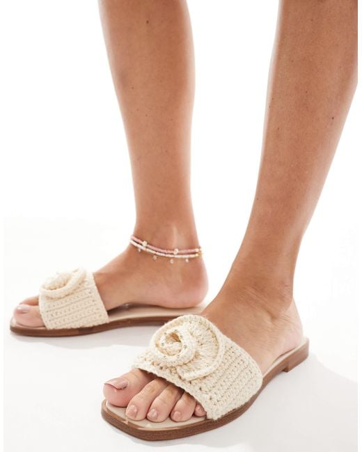 ALDO White – sabbia – flache sandalen