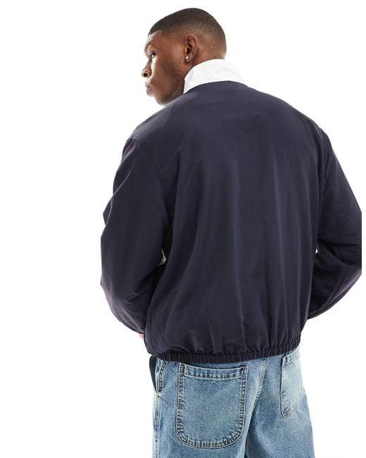 Parlez Blue Nylon Track Jacket for men