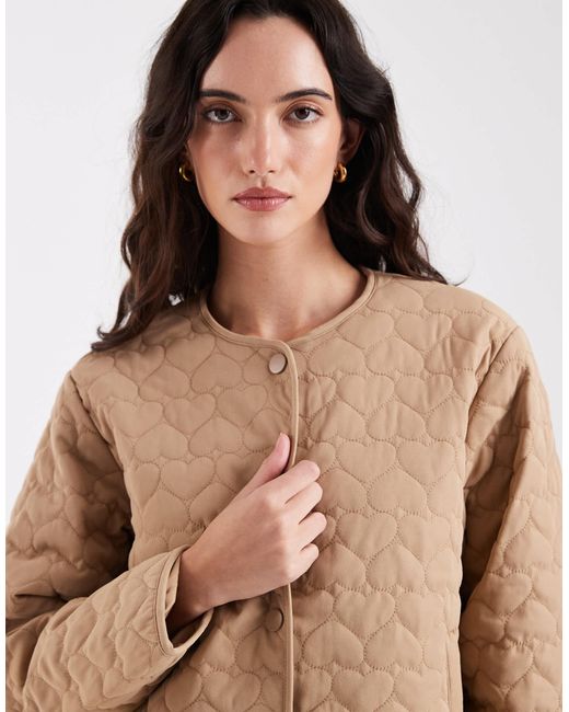 ONLY Natural Heart Quilted Jacket