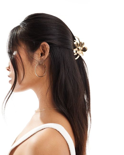 ASOS Black Hair Claw With Floral Detail