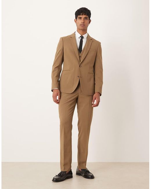 ASOS Natural Slim Suit Jacket for men
