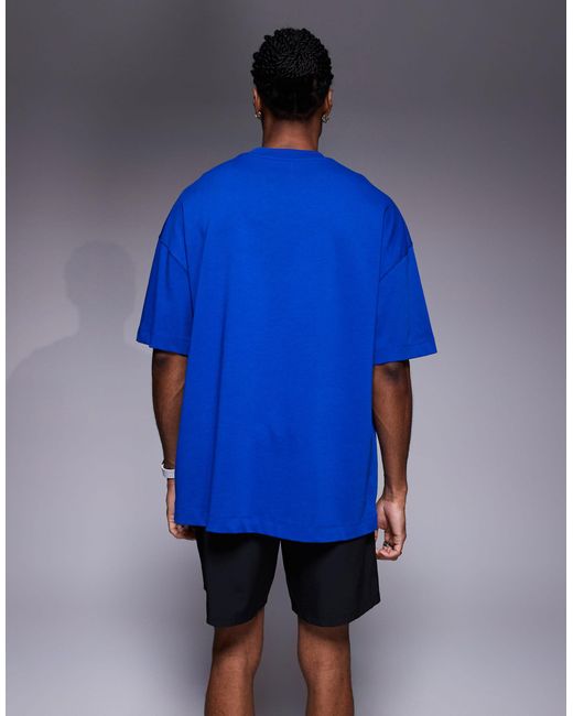 Icon - t-shirt oversize en coton épais à séchage rapide 4505 pour homme en coloris Blue