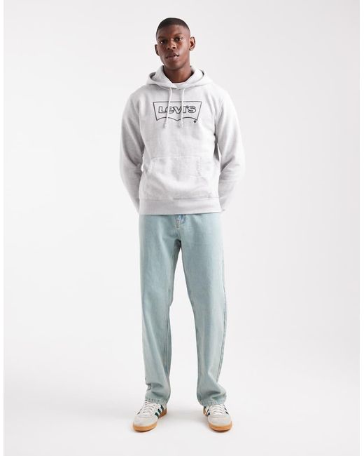 Levi's White Rope Batwing Logo Standard Hoodie for men