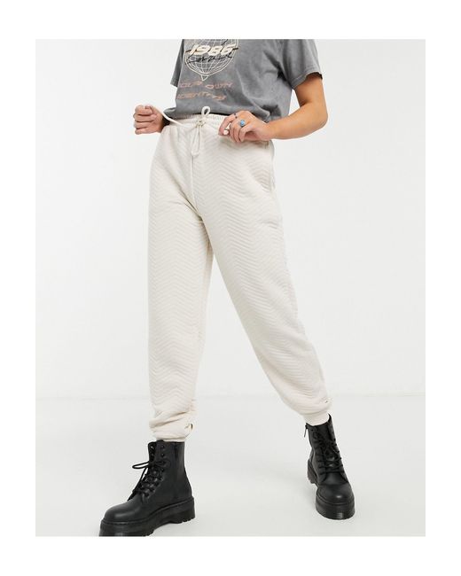 TOPSHOP Synthetic Quilted joggers in 