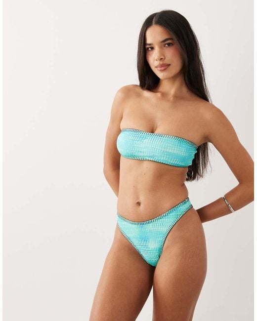 Kulani Kinis Green Summer Seas Bandeau Bikini Top