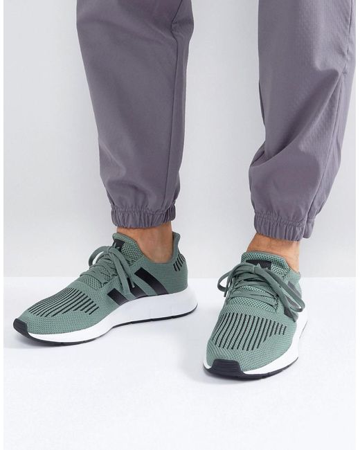 adidas Originals Swift Run Trainers In Green Cg4115 for Men | Lyst