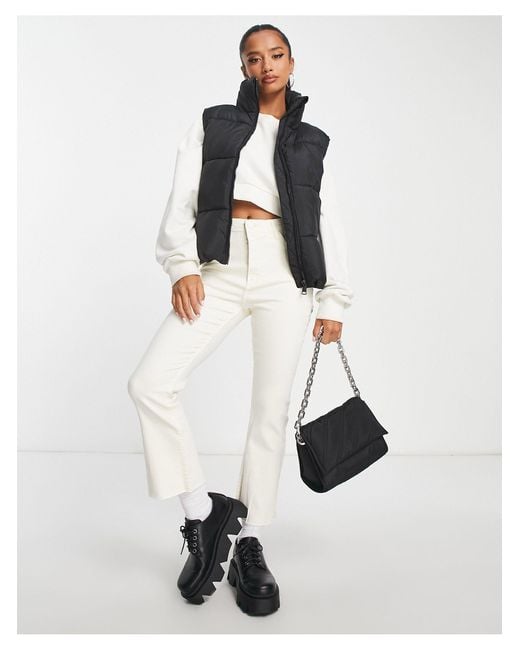 New Look White Cropped Gilet