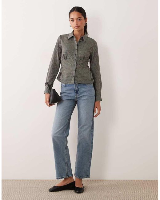 New Look Gray Fitted Shirt