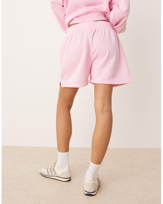 Short d'ensemble en molleton ASOS en coloris Pink